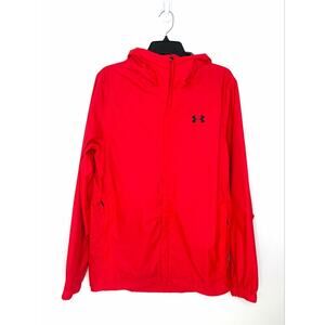 Under Armour Men‘s Bora Rain Jacket Sz S Full Zip Hooded Active Coach Sports